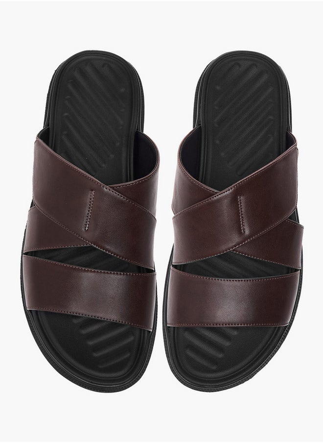 LBL by Shoexpress Cross Strap Slip-On Comfort Sandals  - Image 1
