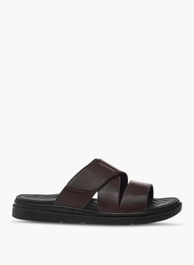 Cross Strap Slip-On Comfort Sandals
