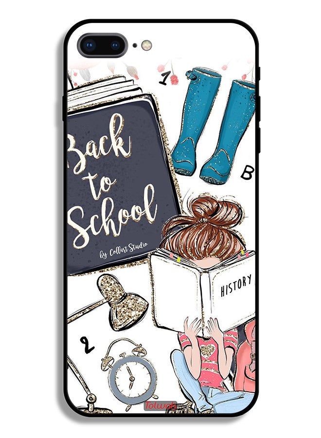 Tolwak Apple iPhone 8 Plus Protective Case Back To School Girl Reading History - Image 2