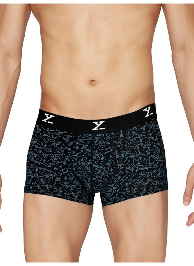 XYXX XYXX Men's Underwear Shuffle IntelliSoft Antimicrobial Micro Modal Trunk Pack of 2 (Yoga PET;Black; S)  - Image 3