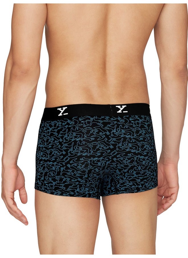 XYXX XYXX Men's Underwear Shuffle IntelliSoft Antimicrobial Micro Modal Trunk Pack of 2 (Yoga PET;Black; S)  - Image 4