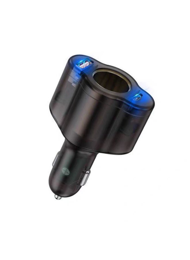 120W Dual USB Car Charger with Fast Charging, 3-Port Design, Compatible with Mobile Phone and Dash Cam, Black - Image 5