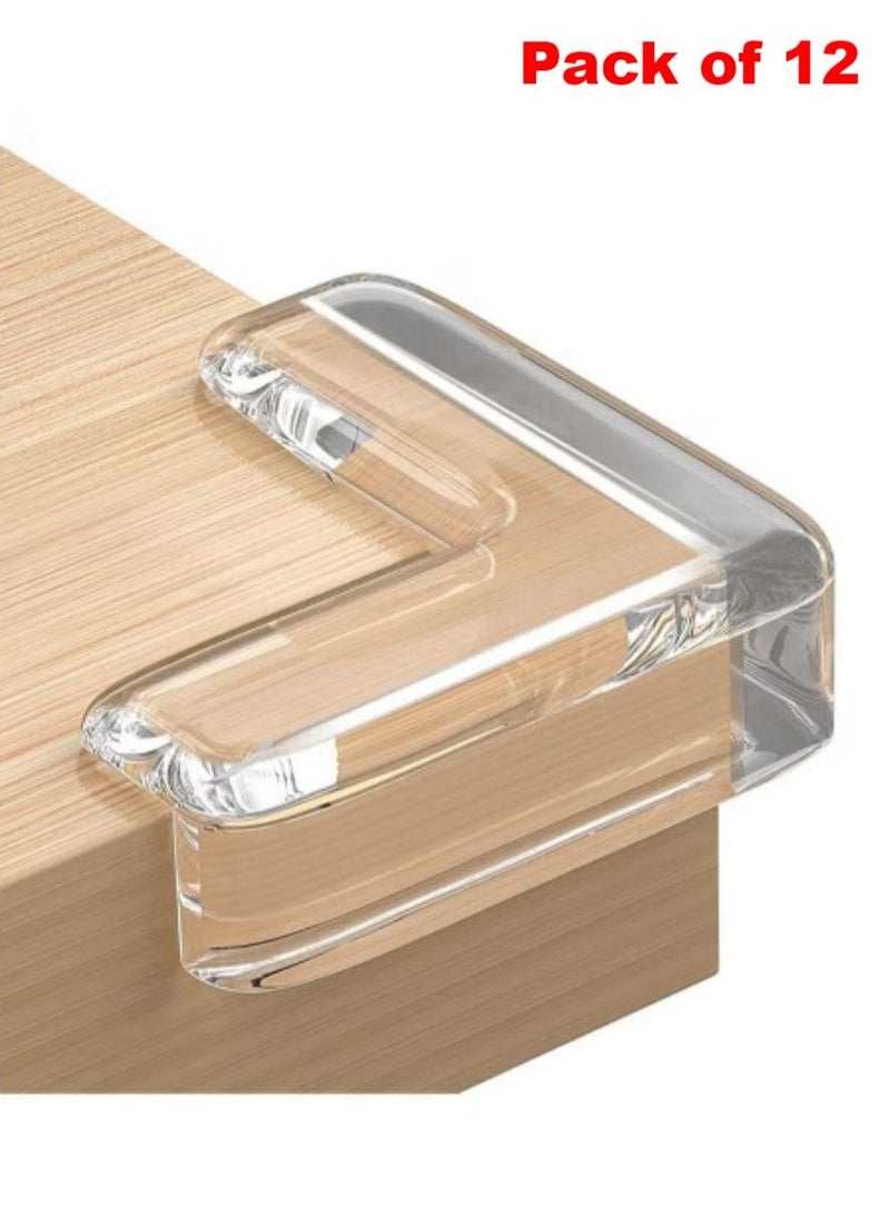 12 Pack Corner Guards, Furniture Corner and Edge Safety Bumpers, Baby Proofing Corner Covers Protectors, Baby Proof Bumper, Cushion to Cover Sharp Furniture, Table Edges - Image 1