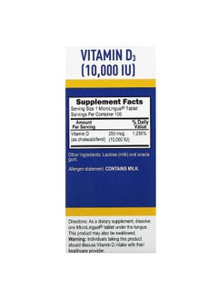 Superior Source Superior Source, D3, Extra Strength, 250 mcg (10,000 IU), 100 MicroLingual Instant Dissolve Tablets  - Image 2
