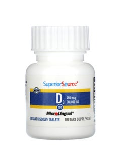 Superior Source Superior Source, D3, Extra Strength, 250 mcg (10,000 IU), 100 MicroLingual Instant Dissolve Tablets  - Image 3