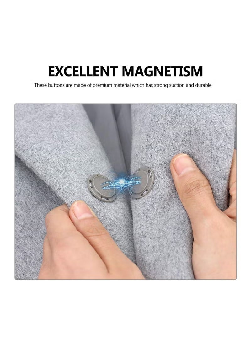 Arabest 5 Pairs Magnetic Coat Buttons Invisible Hidden Sewing Button with Magnets Inside for Coat Jacket Suitcase Bag Pajamas Magnetic Buckle Style 1  - Image 3