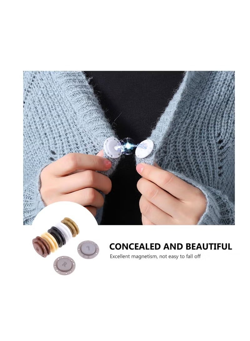 Arabest 5 Pairs Magnetic Coat Buttons Invisible Hidden Sewing Button with Magnets Inside for Coat Jacket Suitcase Bag Pajamas Magnetic Buckle Style 1  - Image 4