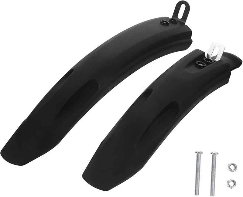 Front and Rear Mountain Bike Mudguards Set of 2 Black Splash Protection for Outdoor Cycling - Image 1