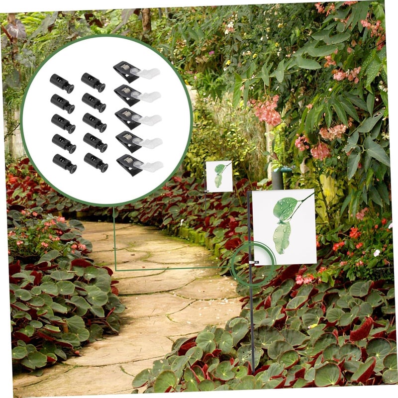 Sosoport 5sets Garden Flag Stoppers and Clips for Outdoor Flags Easy to Use and Secure for Garden Decoration and Holiday Displays - Image 3