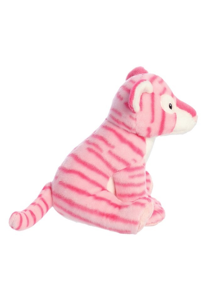 Aurora® Adventurous Destination Nation™ Tiger Stuffed Animal - Global Exploration - Learning Fun - Pink 12 Inches - Image 3