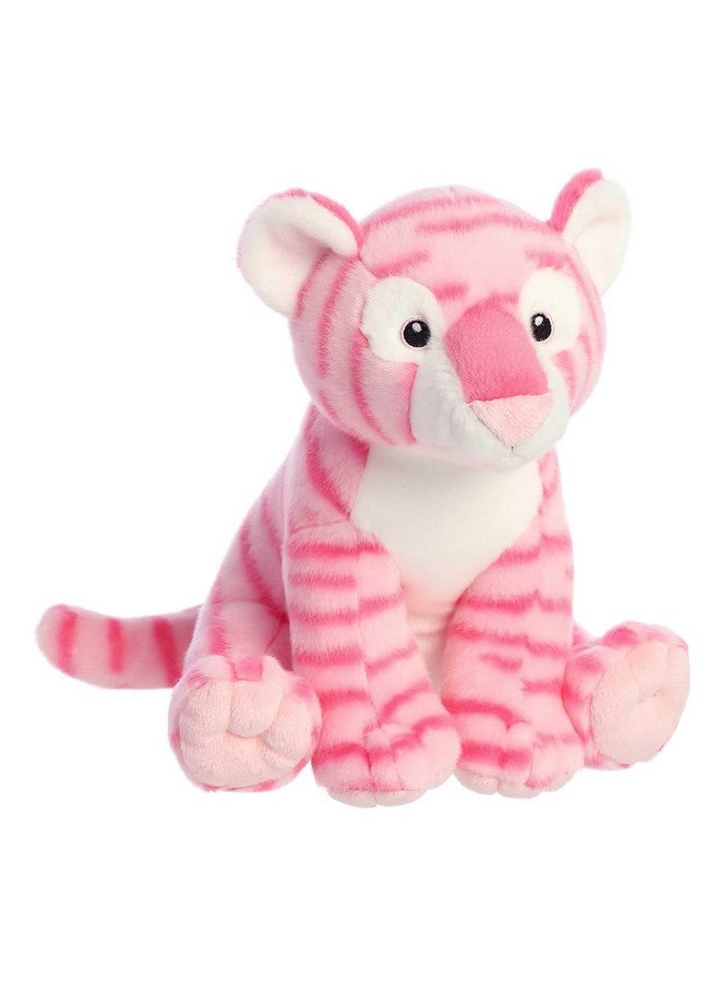 Aurora® Adventurous Destination Nation™ Tiger Stuffed Animal - Global Exploration - Learning Fun - Pink 12 Inches - Image 2