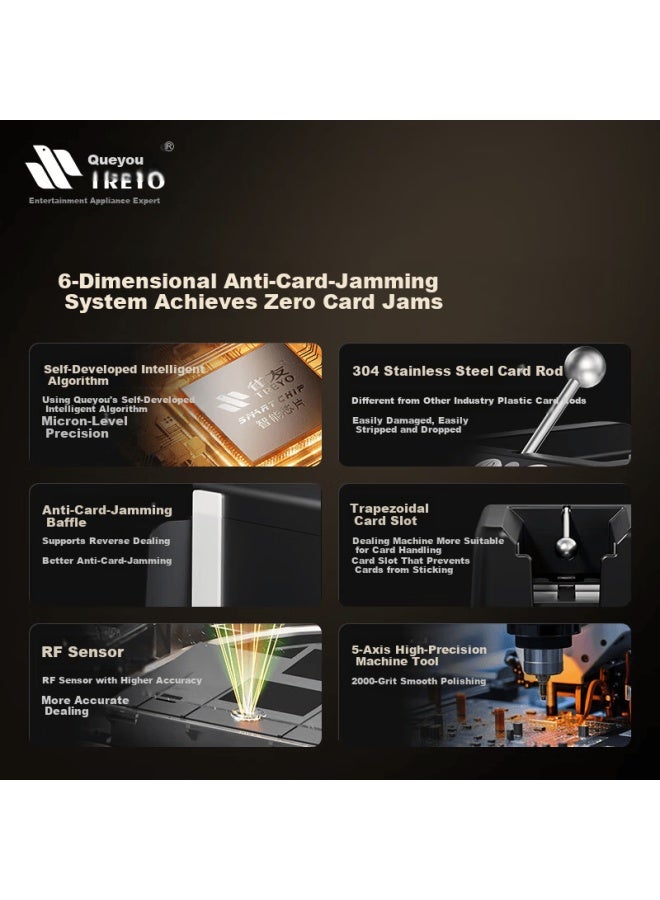 Treyo Smart Card Dealing Machine For Guandan Integrated Shuffling And Dealing Tool White With Mini Program Integration - Image 3