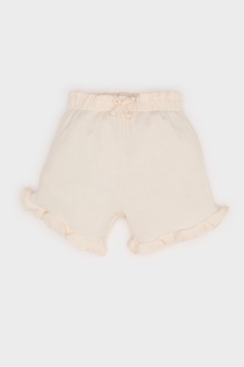 DeFacto Baby Girl Regular Fit Waffle Shorts - Image 1