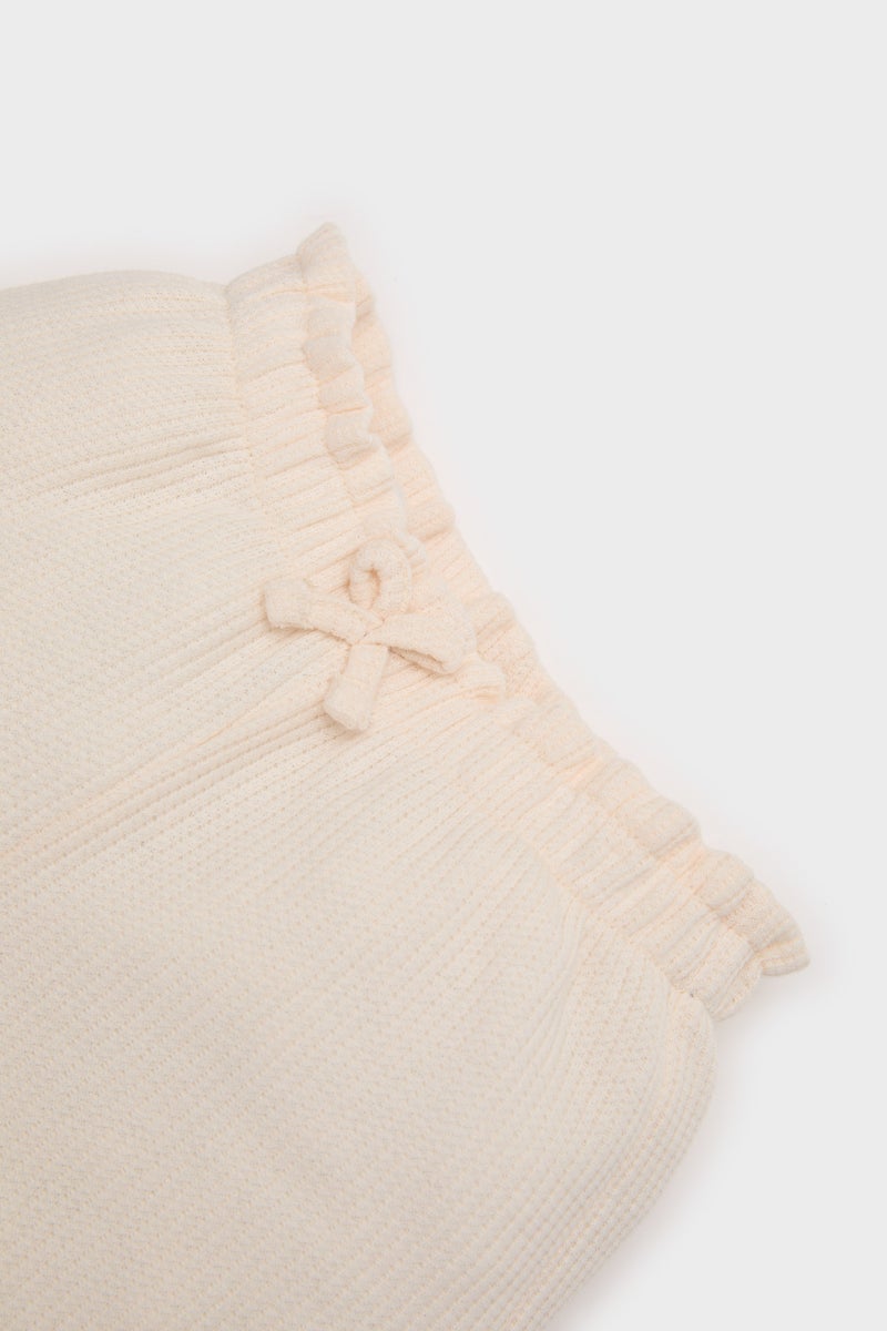 DeFacto Baby Girl Regular Fit Waffle Shorts - Image 3