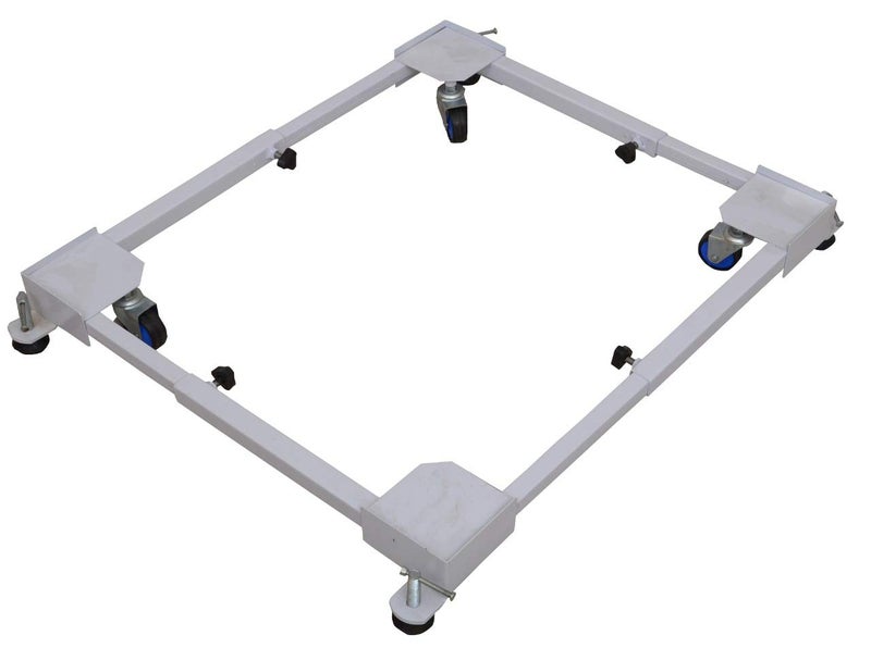 Lepose Washing Machine Stand Adjustable Wheeled Metal StandTrolley Washing Machine Stand top Load 65 kg Suitable for FrontTop Loading Washing MachinesDishwashersRefrigerators White - Image 2