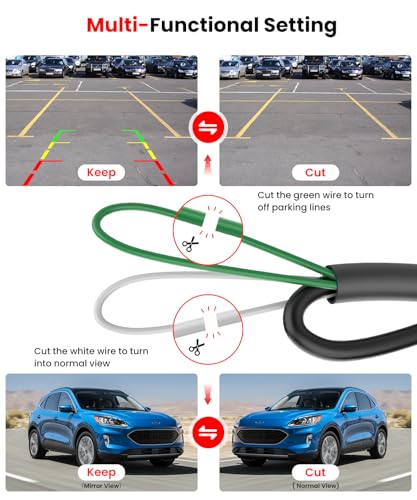 AUTO-VOX Backup Camera for Car Easy Setup Plug-Play: 4.8" 1080P No-Delay Clear Night Vision Rear View Camera, IP69K Waterproof 3X Zoom Back Up Camera Systems for Truck SUV Pickup Van - Image 4