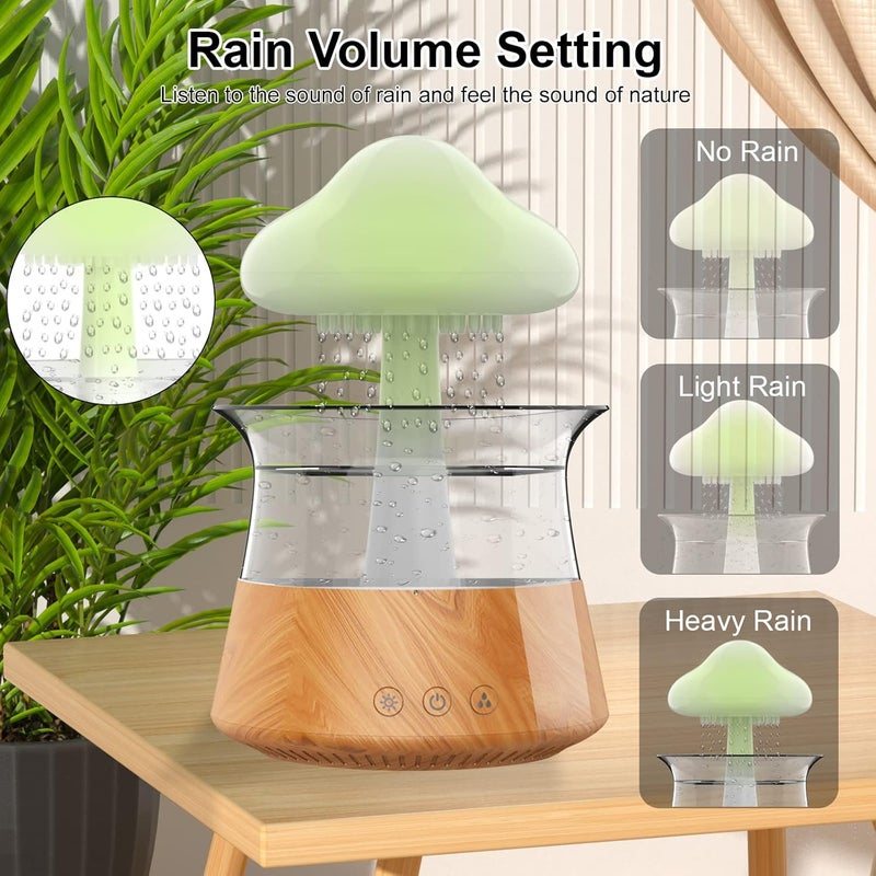 cjc Cloud Rain Humidifiers for Bedroom Large Room Essential Oil Diffuser with 7 Colors LED Lights Whole House CoverageAuto ShutOffIt Can Work for Up to 810 Days with Full Water Wood Grain - Image 5