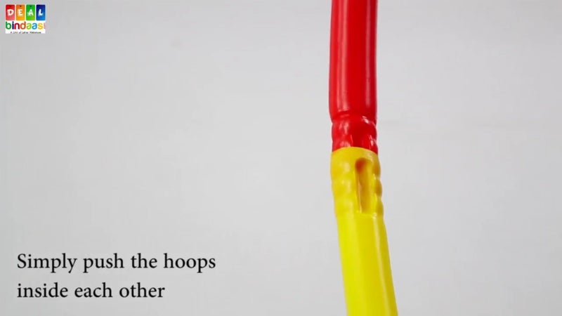 Toy Cloud Hoola Hoop Adults Exercise Classic 6 Colour Interlockable Pieces Hula Hoop for Kids Girls Women Fitness Rings Adjustable 3 Size 17-27 Inch - Multicolour - Image 4