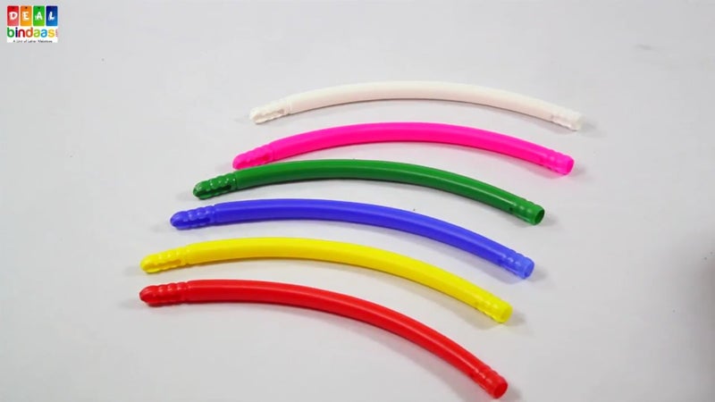 Toy Cloud Hoola Hoop Adults Exercise Classic 6 Colour Interlockable Pieces Hula Hoop for Kids Girls Women Fitness Rings Adjustable 3 Size 17-27 Inch - Multicolour - Image 3