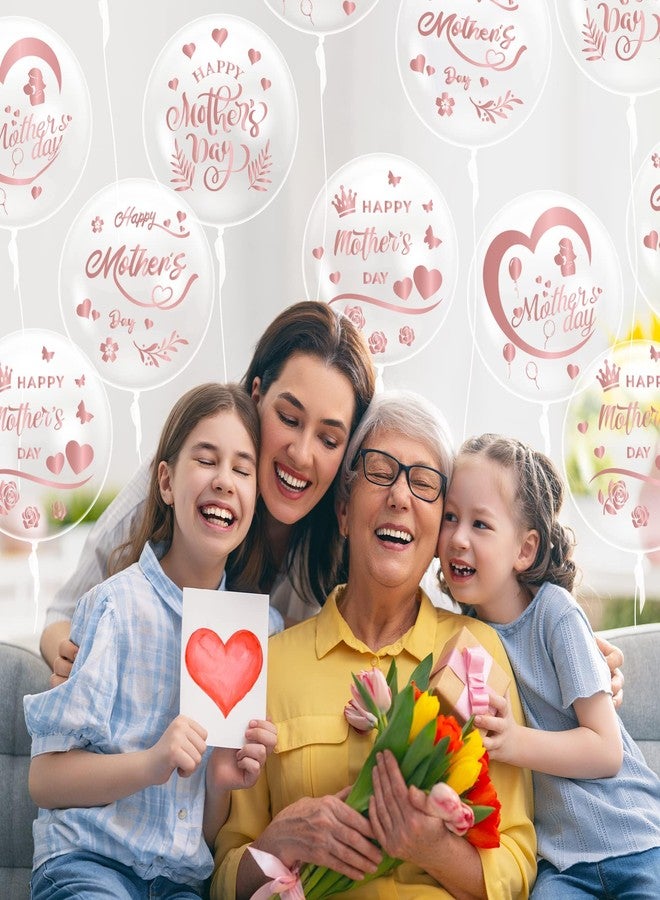 بالونات بوبو لعيد الأم من سي إن هوك - مجموعة بالونات بوبو فقاعية ذهبية وردية اللون لعيد الأم السعيد، 36 قطعة، 20 قطعة من البالونات الفقاعية الشفافة مع ملصقات - Image 4