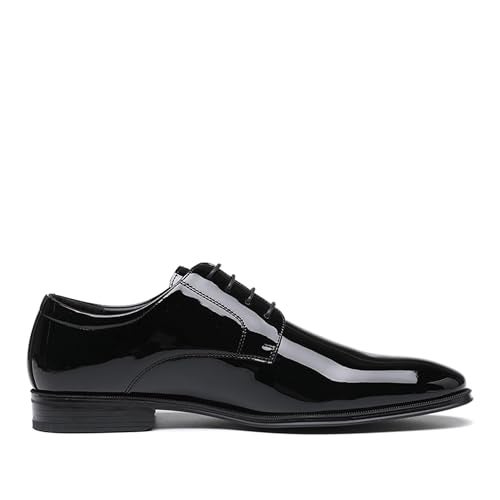 DECARSDZ Mens Classic Formal Oxford Lace-up Patent Leather Shoe for Men Wedding Suit Tuxedo Dress Shoes - Image 4