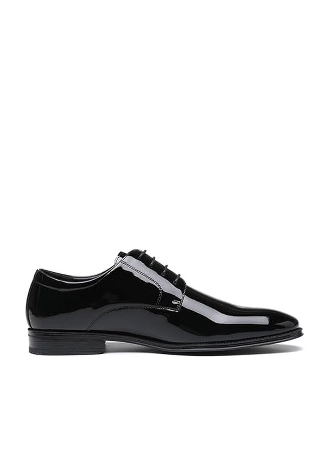 DECARSDZ Mens Classic Formal Oxford Lace-up Patent Leather Shoe for Men Wedding Suit Tuxedo Dress Shoes - Image 1