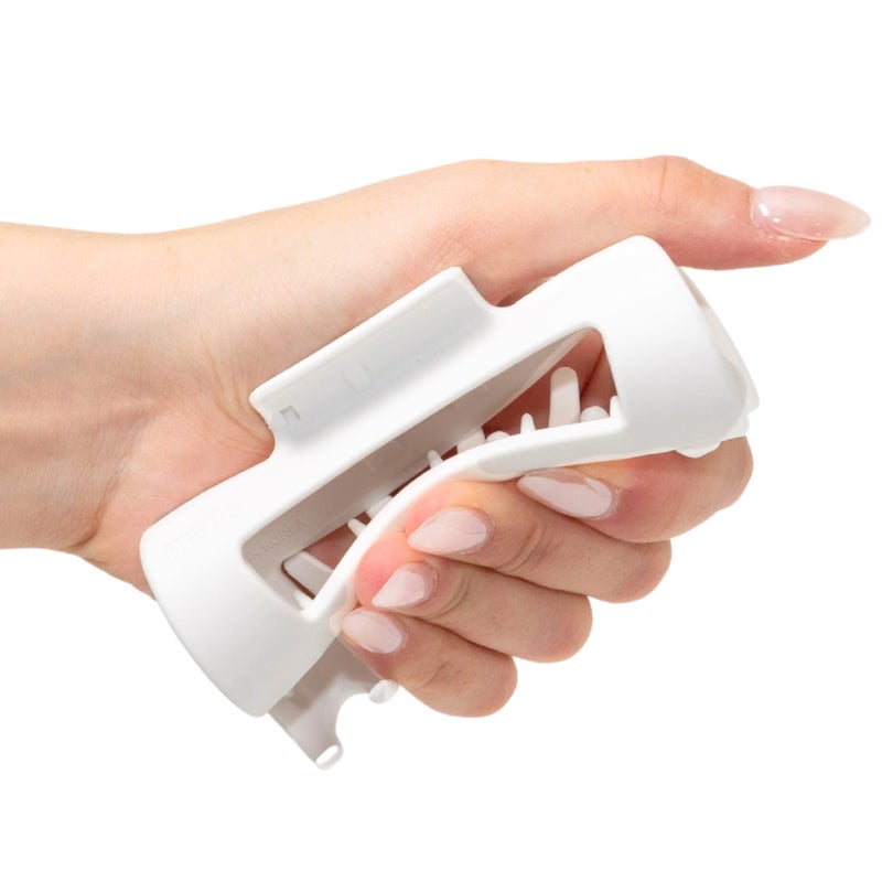 Mello The Original Mello Hair Claw Clip Squishy Claw Clip Made in Korea Patent Pending 30021976 (White, Medium) - Image 1