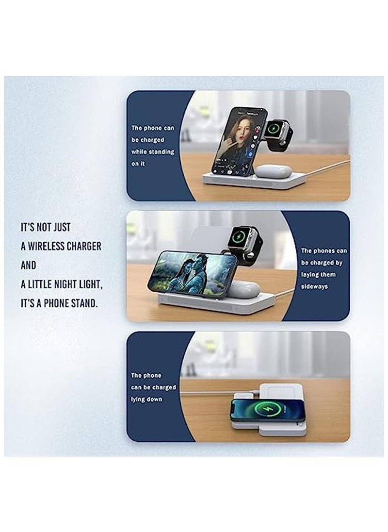 erorex - Wireless Charger,3 in 1 Wireless Charger Station for iPhone/iWatch/Airpods, - Image 1