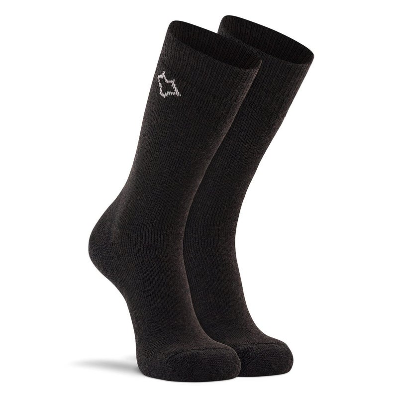 FOX RIVER FoxRiver Wick Dry Tramper Medium-Weight Outdoor Crew Socks, Black, Large, (2450) - Image 1