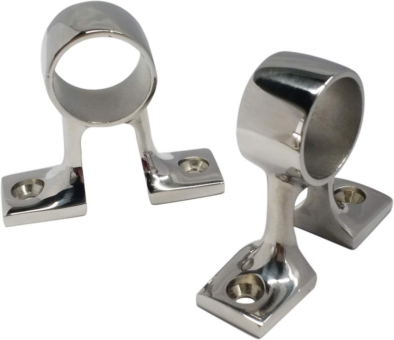 keehui Pair of 316 Stainless Steel Marine Grade Boat Hand Rail Railing Fitting Center Bracket Stanchion (I.D.26MM) Hardware for 1in Tubing - Image 2