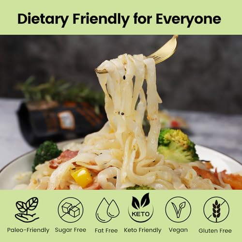 Hethstia Konjac Noodles, 10 Packs Shirataki Noodle Fettuccine Shape Pasta - Keto, Vegan, Gluten Free, Low Carb, Sugar-Free, Low-Calorie for Healthy Diets, Ready-to-Eat - Image 3