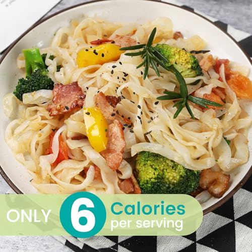 Hethstia Konjac Noodles, 10 Packs Shirataki Noodle Fettuccine Shape Pasta - Keto, Vegan, Gluten Free, Low Carb, Sugar-Free, Low-Calorie for Healthy Diets, Ready-to-Eat - Image 4