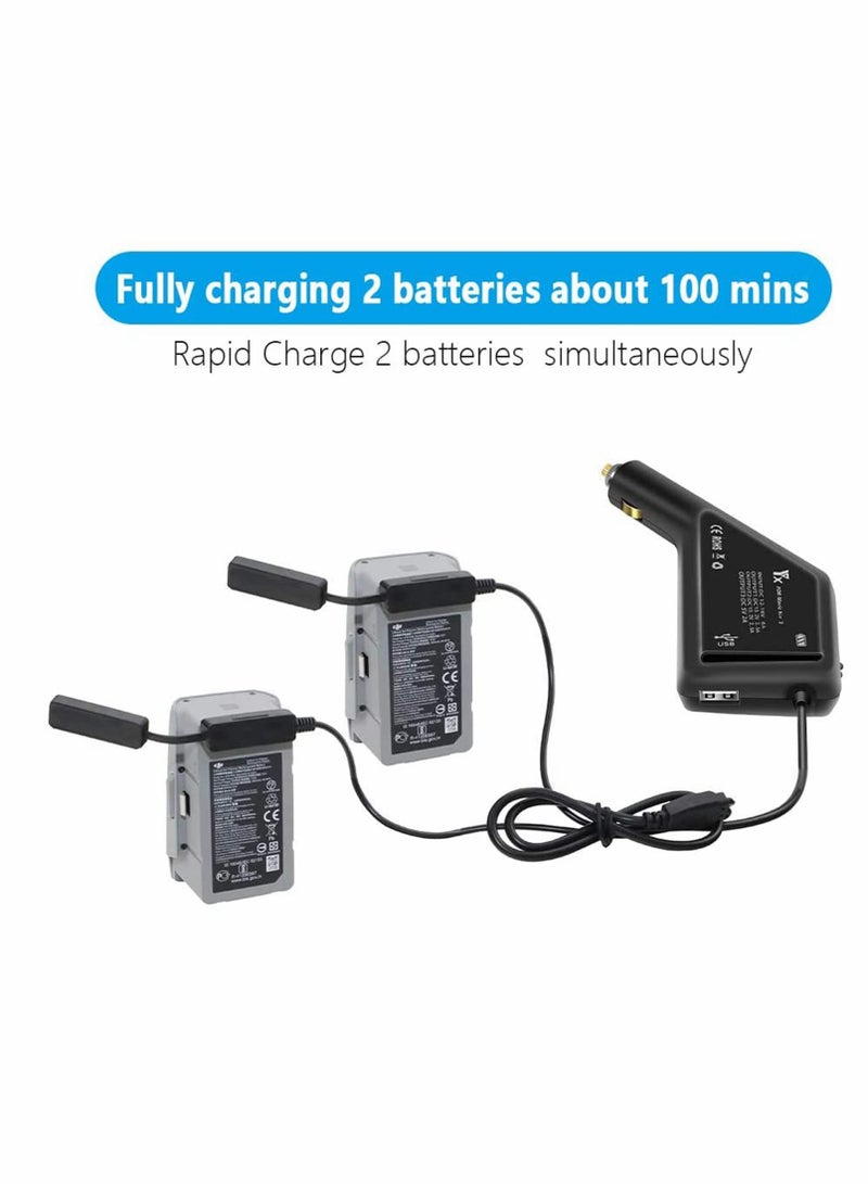 Mavic Air 2 and Air 2S Drone Car Charger, 3 in 1 Battery and Remote Control Charging Solution - Image 3
