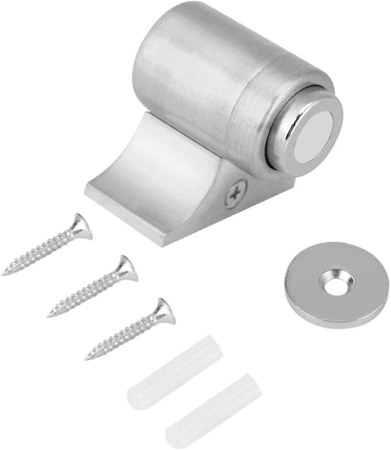 مانع ومثبت الباب المغناطيسي من الفولاذ المصقول، قفل توقف باب الأمان - Image 1