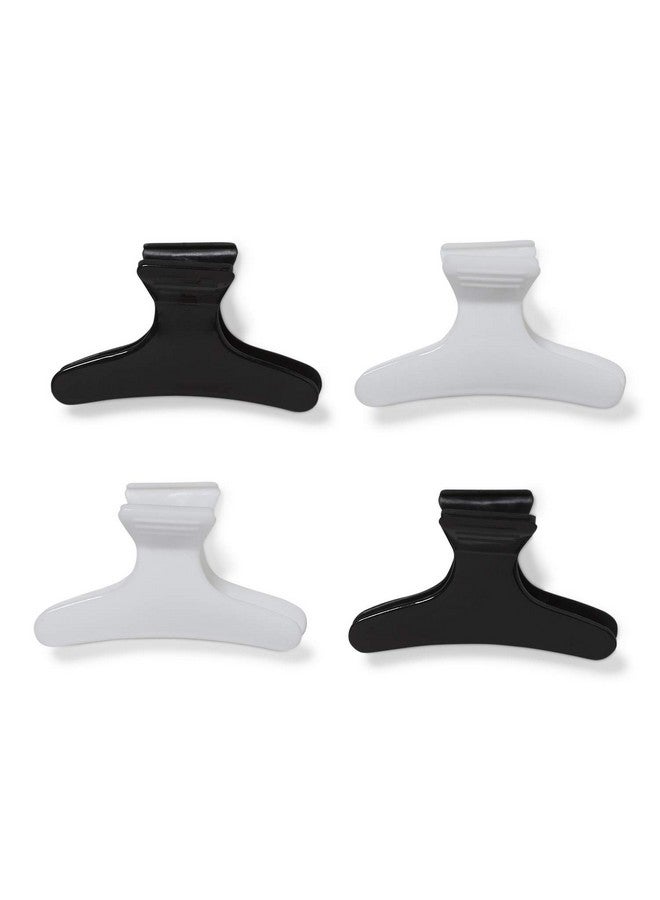 Salon Care Black & White 3 Inch Butterfly Clamps Black And White - Image 2