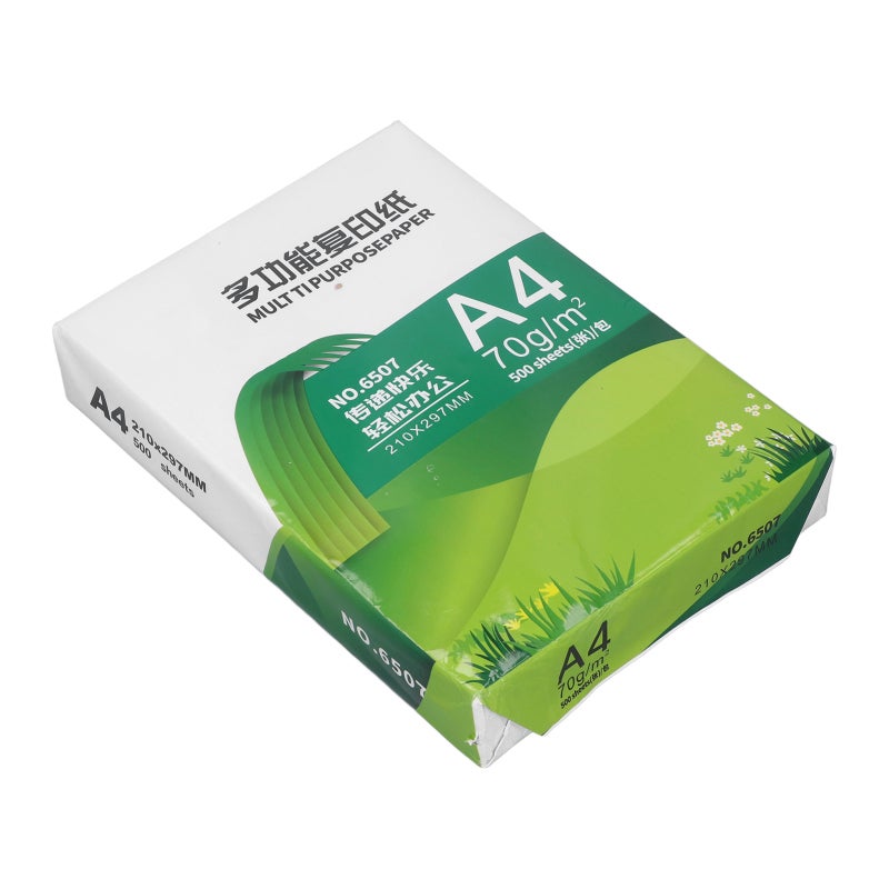 A4 Copy Paper 500 Sheets: Pure White 297x210mm Wood Pulp - Smooth Coated Surface High Speed Printer Paper for Home Office School Everyday Printing - Image 4