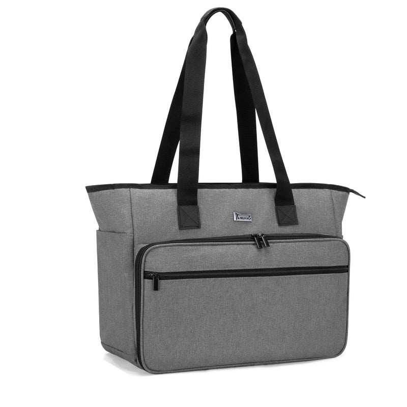 Trunab Trunab Teacher Bag Tote, Large Utility Tote for Women with Multiple Pockets Fits 15.6'' Laptop for Work, Office, Business, Grey  - Image 1