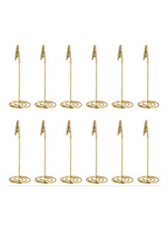 XiuWoo 12-Piece Place Card Holders Gold  - Image 1