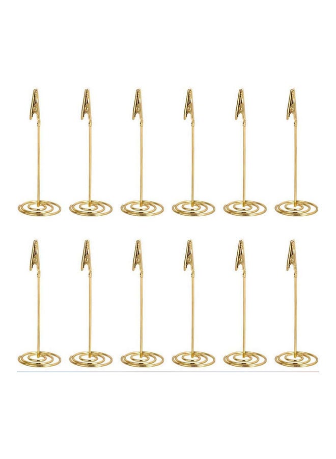 XiuWoo 12-Piece Place Card Holders Gold - Image 1