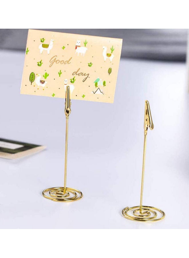 XiuWoo 12-Piece Place Card Holders Gold - Image 2