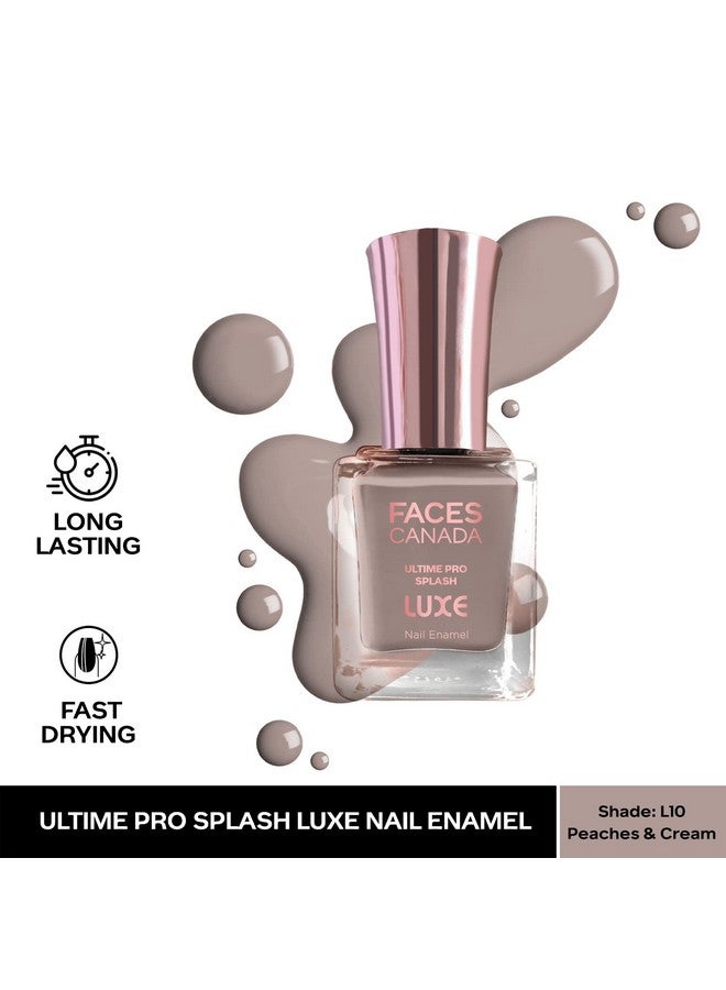 فاسيسكانادا طلاء أظافر FACESCANADA ألتيم برو سبلاش لوكس - لون الخوخ والكريمة (L10)، 12 مل | لمسة نهائية لامعة | سريع الجفاف | يدوم طويلاً | لمعان فائق | مقاوم للتقشر | لمسة نهائية متساوية | نباتي | غير سام | خالٍ من الإيثانول  - Image 2