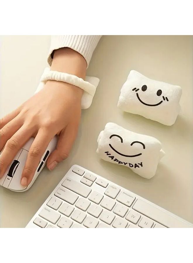 Ergonomic Wrist Support Mouse Pad With Soft Foam Cushion In Smile Color - Image 2