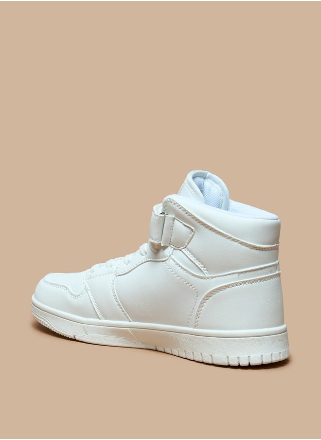 Oaklan by Shoexpress - Panelled High-Top Sneakers with Hook and Loop Closure - Image 1