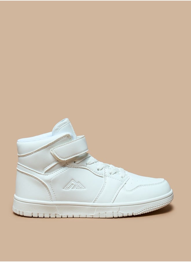Oaklan by Shoexpress - Panelled High-Top Sneakers with Hook and Loop Closure - Image 1