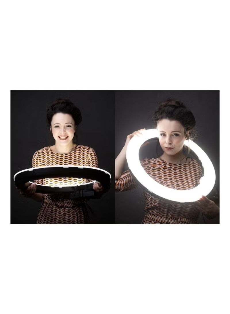 Flux 21 Inch Professional LED Ring Light Kit with Tripod Stand & Remote Control | Dimmable Bi‑Color 2700‑6500K | 3 Phone Holders + DSLR Camera Mount | Live Streaming, TikTok, YouTube, Vlogging, Makeup & Photography Kit (Includes Carry Bag) - Image 5