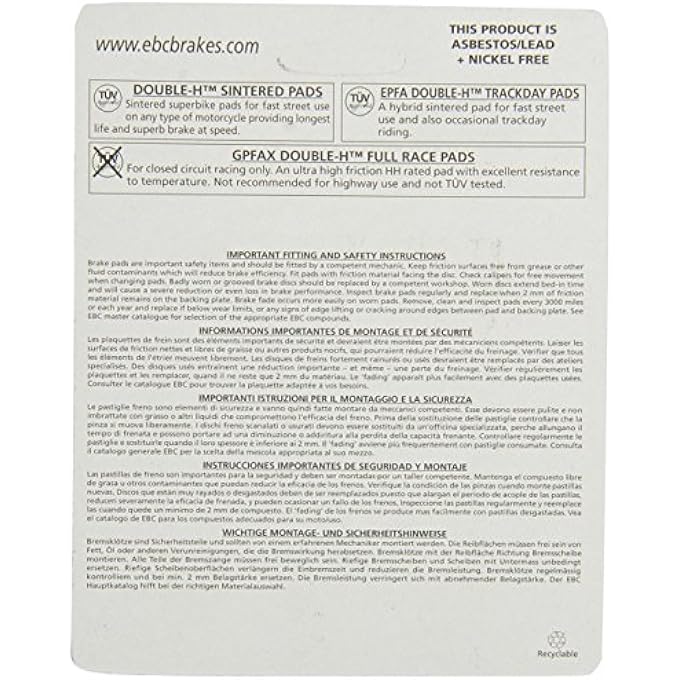 ريحني فرامل EBC FA4174HH مجموعة وسادات الفرامل القرصية - Image 2