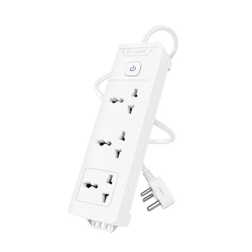 Cablet Extension Board 1.8 Meter Cable, 2500W 10A, 3 Universal Multi Plug Socket, Master Switch, 1.8 Mtr Heavy Duty Cord, LED Indicator, Power Strip for Home Office - Image 1