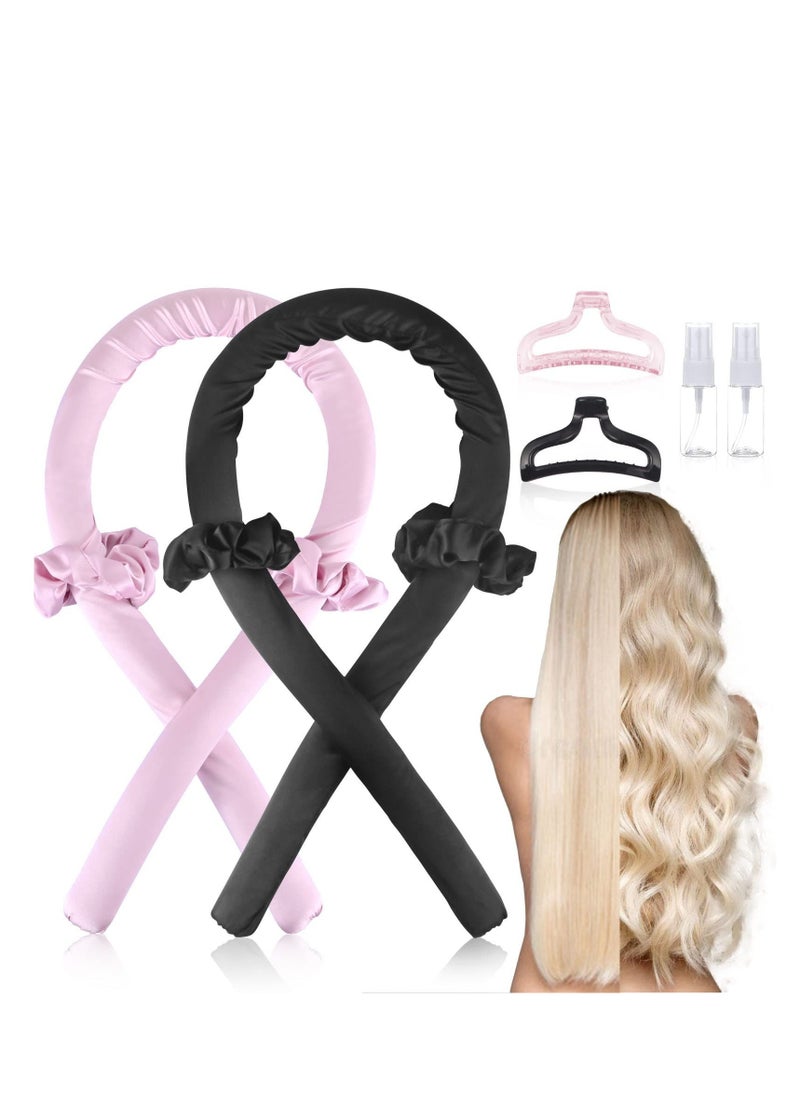 Generic Heatless Hair Curlers – No Heat Satin Curling Rod Headband Set for Long Hair to Sleep In with Hair Clip and Scrunchies, Overnight Soft Lazy Curly Hair Accessories for Women Natural Curly Hair 1PC (RANDOM COLOR)  - Image 2