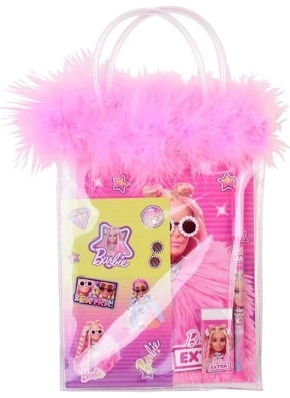 دولفين Barbie B-7746 Stationery Set-With Feather PVC Bag