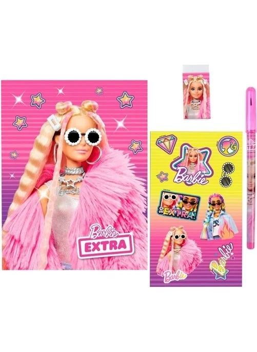 دولفين Barbie B-7746 Stationery Set-With Feather PVC Bag